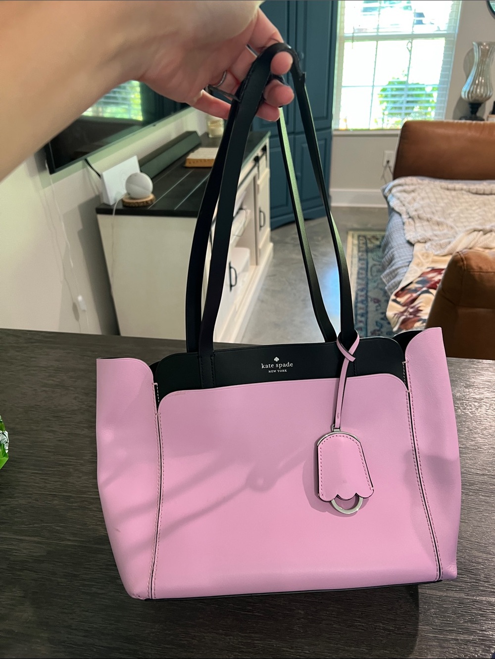 kate spade lilac and Black Two-Tone purse